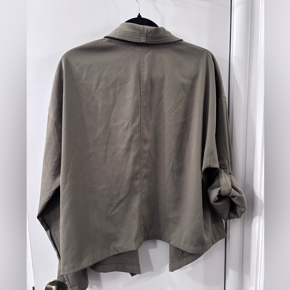 Max Studio Olive Green Utility Blazer - Picture 6 of 7
